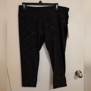 Active Life Capri Womens XL Activewear Crop Athletic Lightning Grey Space Dye